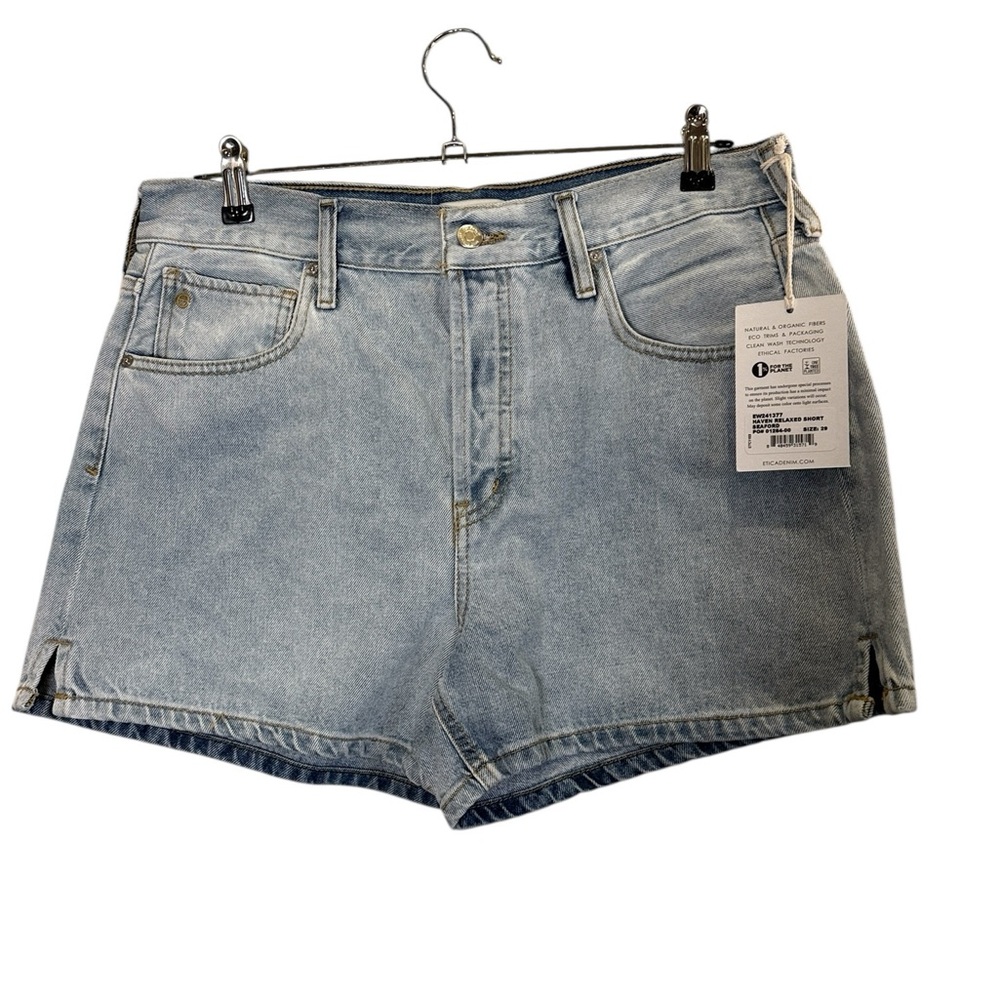 Etica Women’s Haven Cotton Relaxed Button-fly Denim Short in Color Seaford sz 29